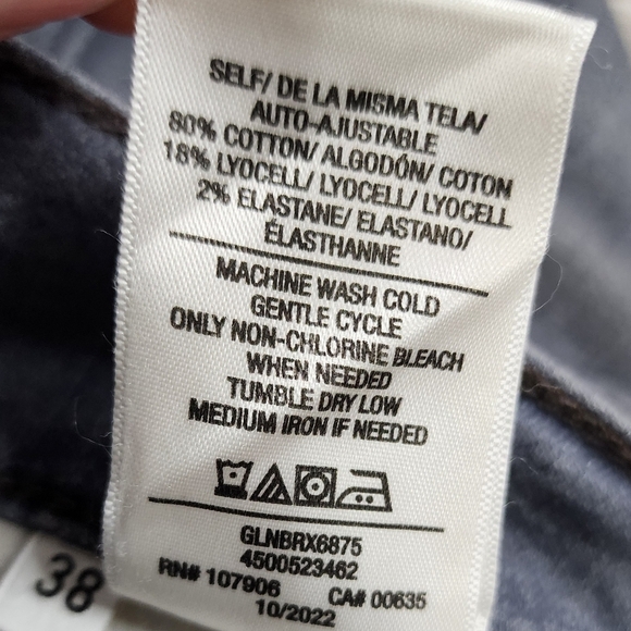 Hudson Blake Bronx Slim Straight Zip Fly Distressed Jeans Grey Men's Size 38 - Picture 8 of 9